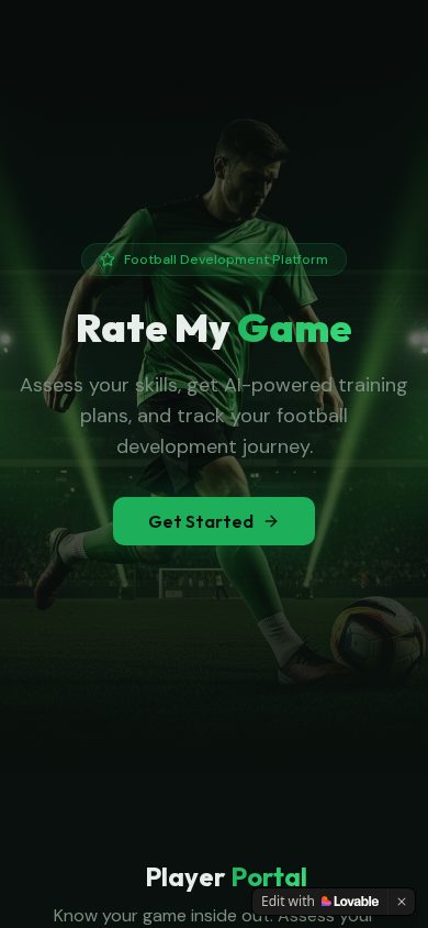 Rate My Game mobile view