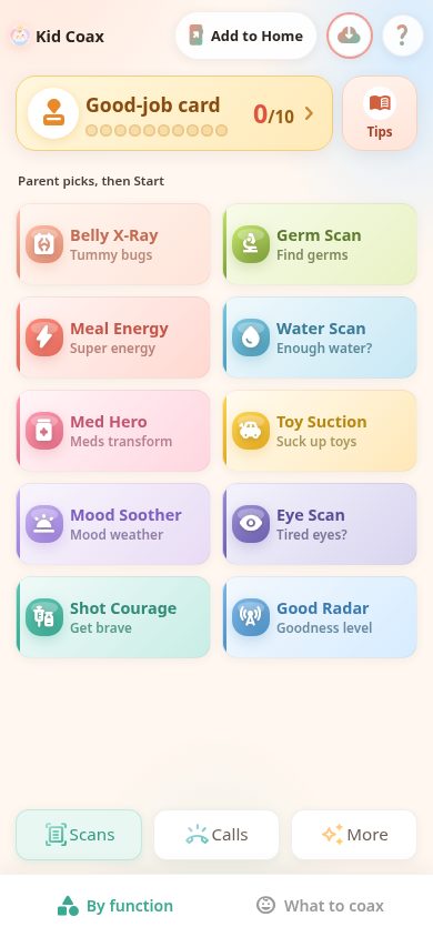 Kid Coax mobile view