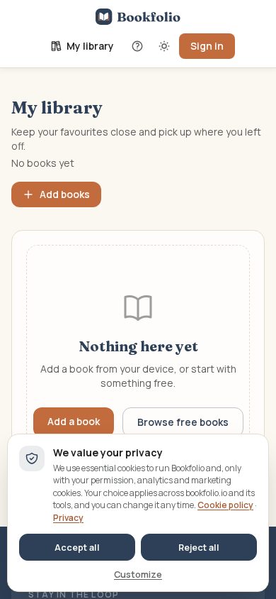 Reader mobile view