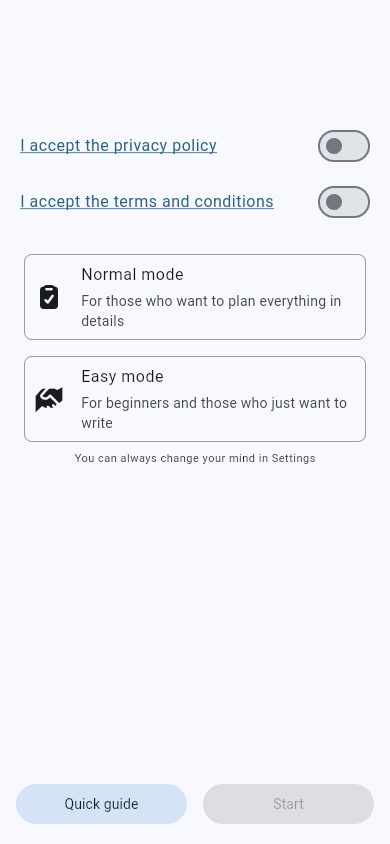 Novelist mobile view