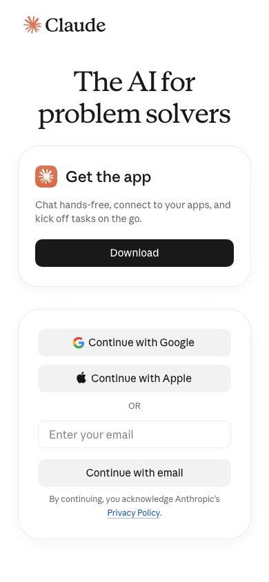 Claude mobile view